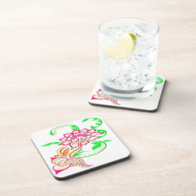 Porta-copo Tatuagem Flor (Lado Direito)