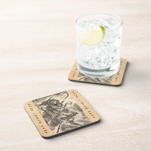 Porta-copo Tatuagem japonês da tinta do demónio do vintage