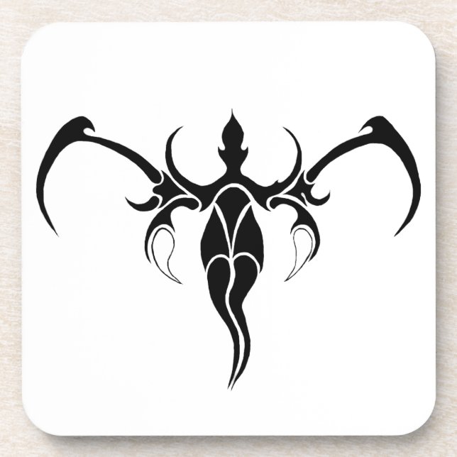 Porta-copo Tatuagem Tribal do Elefante - Preto e branco (Frente)