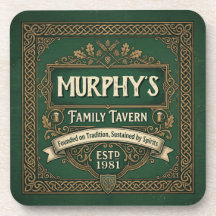 Taverna Familiar Personalizada Pub Irlandês Verde