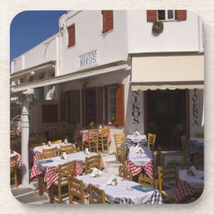Porta-copo Taverna Nikos, Mykonos, Ilhas Cíclades, Grécia