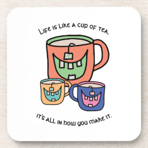 Porta-copo Tea Positivity Otimista Tea Lover Phrase