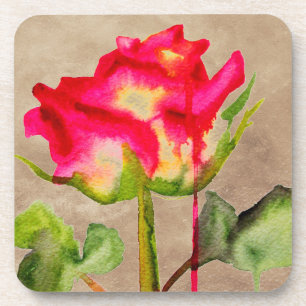 Porta-copo Tea Rosa aquosa híbrido cor-de-água, moderna art