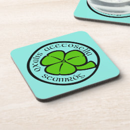 Porta-copo Teal Verde Shamrock Saint Patrick's Day Floral Art