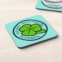 Porta-copo Teal Verde Shamrock Saint Patrick's Day Floral Art
