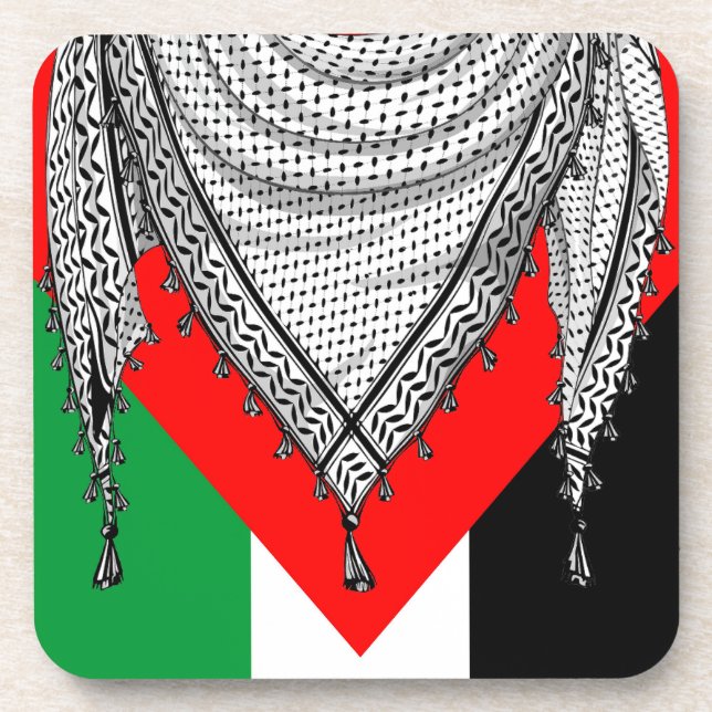 Porta-copo Tecido Tradicional do Keffiyeh Scarf Palestino (Frente)