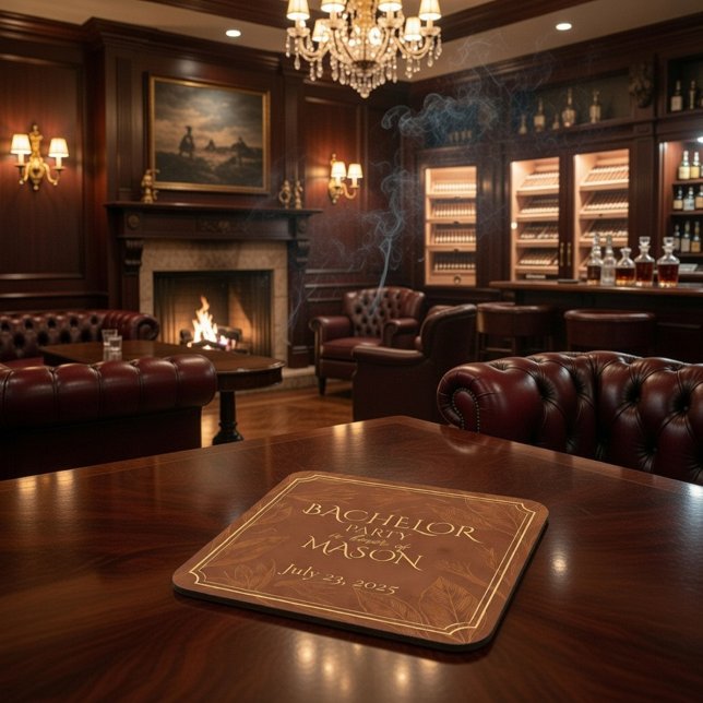 Porta-copo Tema de Festa de Despedida de Solteiro com Bar de  (Criador carregado)