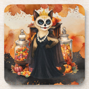 Porta-copo Temática de Halloween para Amantes de Gatos com do