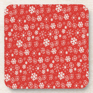 Porta-copo Tempestade de floco de neve com fundo vermelho pap