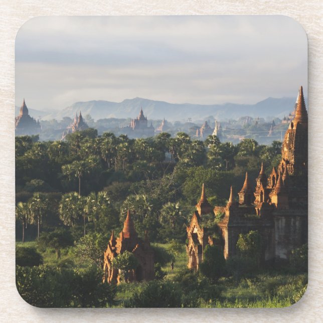 Porta-copo Templos ao nascer do sol, Bagan, Myanmar (Frente)