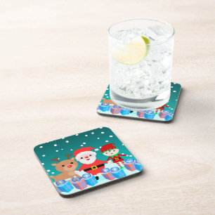PORTA-COPO TEMPO DE NATAL COM PAPAIS NOEIS E AMIGOS