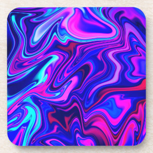 Porta-copo Tendência Abstrato de turquesa azul-de-neon-rosa