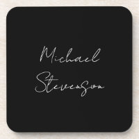 Tendência Black White Manuscrito Minimalista