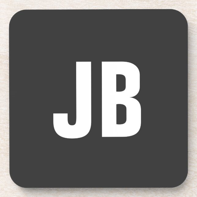 Porta-copo Tendência simples, simples e em negrito, de monogr (Frente)