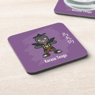 Porta-copo Tengu de Corvo Fofo Yokai- Folclore Japonês