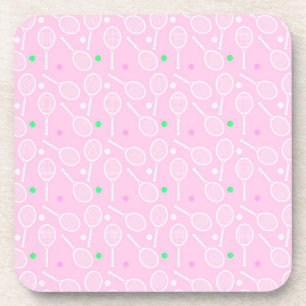 Porta-copo Tênis Racket Padrão Pastel Partido Rosa