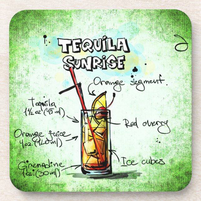 Porta-copo Tequila - Receita do Sol (Frente)