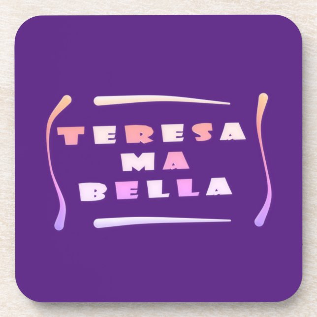 Porta-copo Teresa Bella fez para sua mistura de cores Cartão  (Frente)