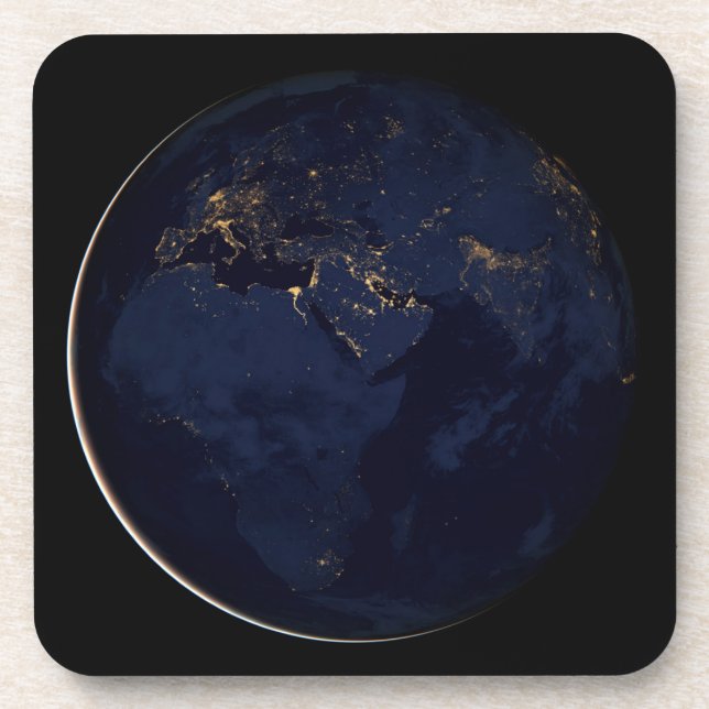 Porta-copo Terra cheio com Luzes da Cidade (Frente)