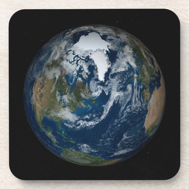 Porta-copo Terra Com Nuvens E Gelo Marítimo 2 (Frente)