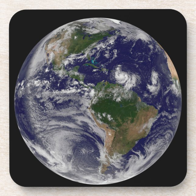 Porta-copo Terra De cheio Com Tempestades Tropicais No Atlânt (Frente)