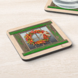 Porta-copo Terra do Sudoeste do Chile na Janela da Madeira Ve