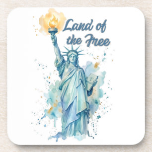 Porta-copo "Terra dos Livres - Aquarela da Estátua da Liberda
