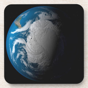 Porta-copo Terra Inteira Mostrando Nuvens Simuladas Sobre A A
