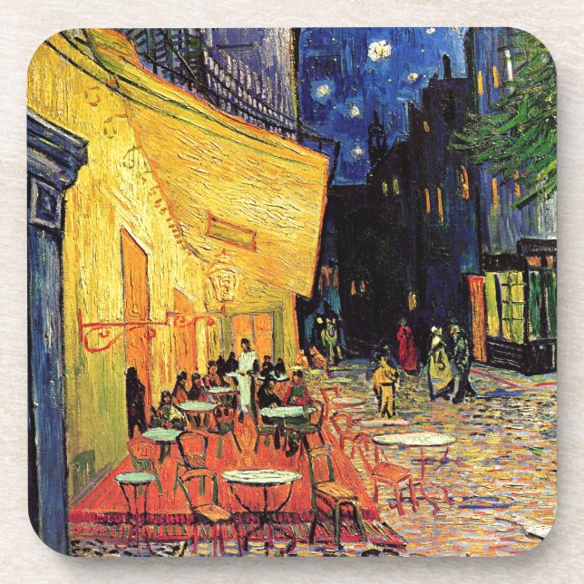 Porta-copo Terraço do café de Van Gogh na noite (Frente)