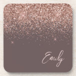 Porta-copo Terracotta Rosa Dourado Blush Link Monograma com L<br><div class="desc">Terracotta e Portas copos de papel com o nome do monograma do script de brilho cor-de-rosa-claro-azul Dourado. Isso faz a formatura perfeita,  aniversário,  casamento,  chá de panela,  aniversário,  chá de fraldas ou presente de festa de solteira para alguém que ama luxo de vidro e estilos quíticos.</div>
