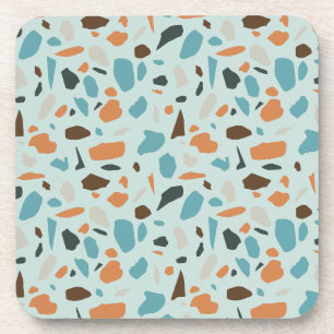 Porta-copo Terrazzo Pattern Blue