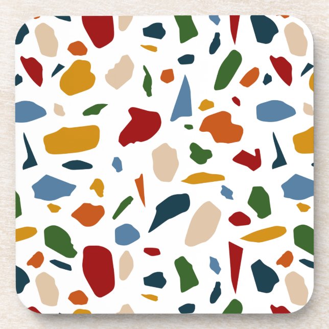 Porta-copo Terrazzo Pattern Colorful (Frente)