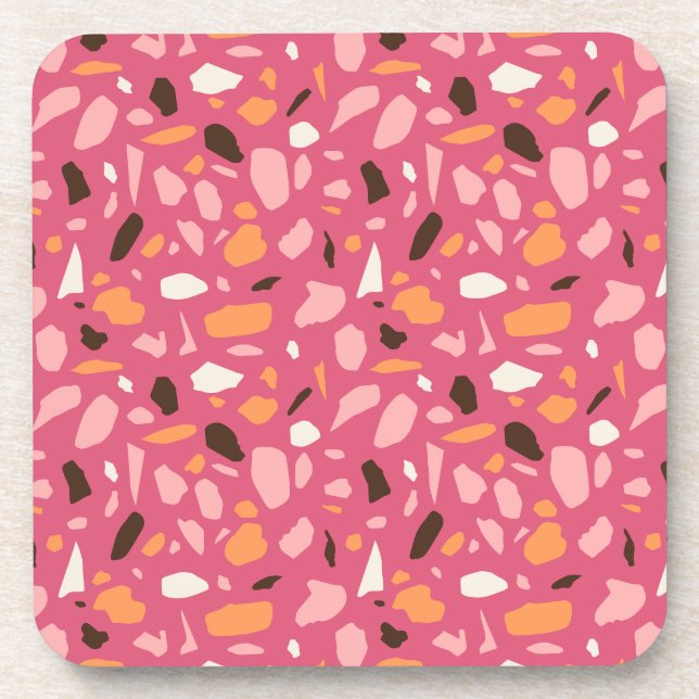 Porta-copo Terrazzo Pink (Frente)