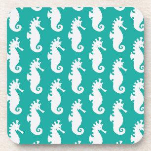 Porta-copo Teste padrão 1 do cavalo marinho da cerceta