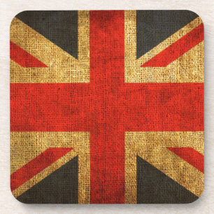 Porta-copo Teste padrão antigo rústico de Union Jack