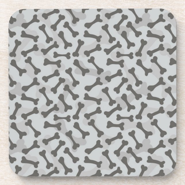 Porta-copo Teste padrão da textura do osso Greyscale (Frente)