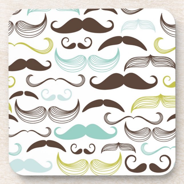 Porta-copo Teste padrão do bigode, estilo retro 2 (Frente)