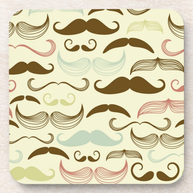 Porta-copo Teste padrão do bigode, estilo retro 4 (Frente)