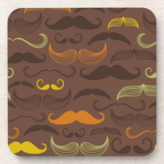 Porta-copo Teste padrão do bigode, estilo retro 5 (Frente)