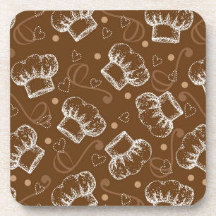 Porta-copo Teste padrão do cozinhar com chapéu do cozinheir