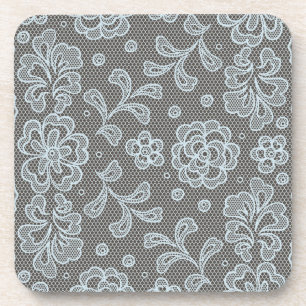 Porta-copo Teste padrão do laço, vintage 6 da flor