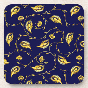 Porta-copo Teste padrão do sari do pavão