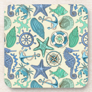 Porta-copo Teste padrão dos animais de mar da cerceta