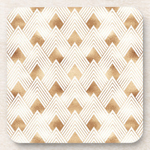 Porta-copo Teste padrão Dourado do art deco