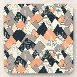 Porta-copo Teste padrão escandinavo da montanha do estilo