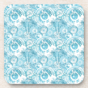 Porta-copo teste padrão exótico do oceano