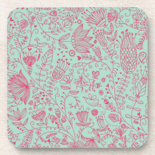 Porta-copo Teste padrão floral bonito do verão
