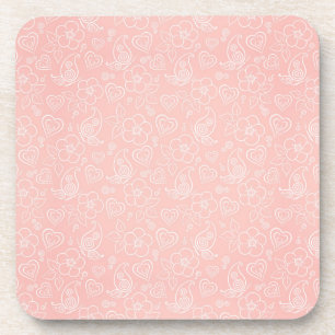 Porta-copo Teste padrão floral decorativo