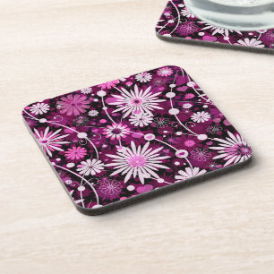 Porta-copo Teste padrão floral dos namorados