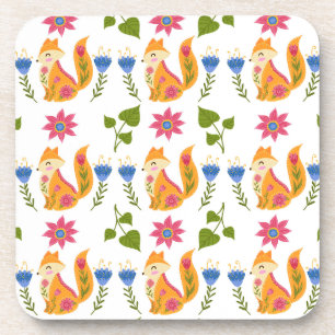 Porta-copo Teste padrão floral Foxy Pastel bonito